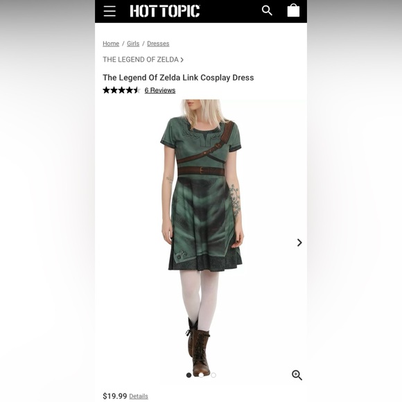 Hot Topic The Legend of Zelda Link Cosplay Dress - Picture 1 of 10